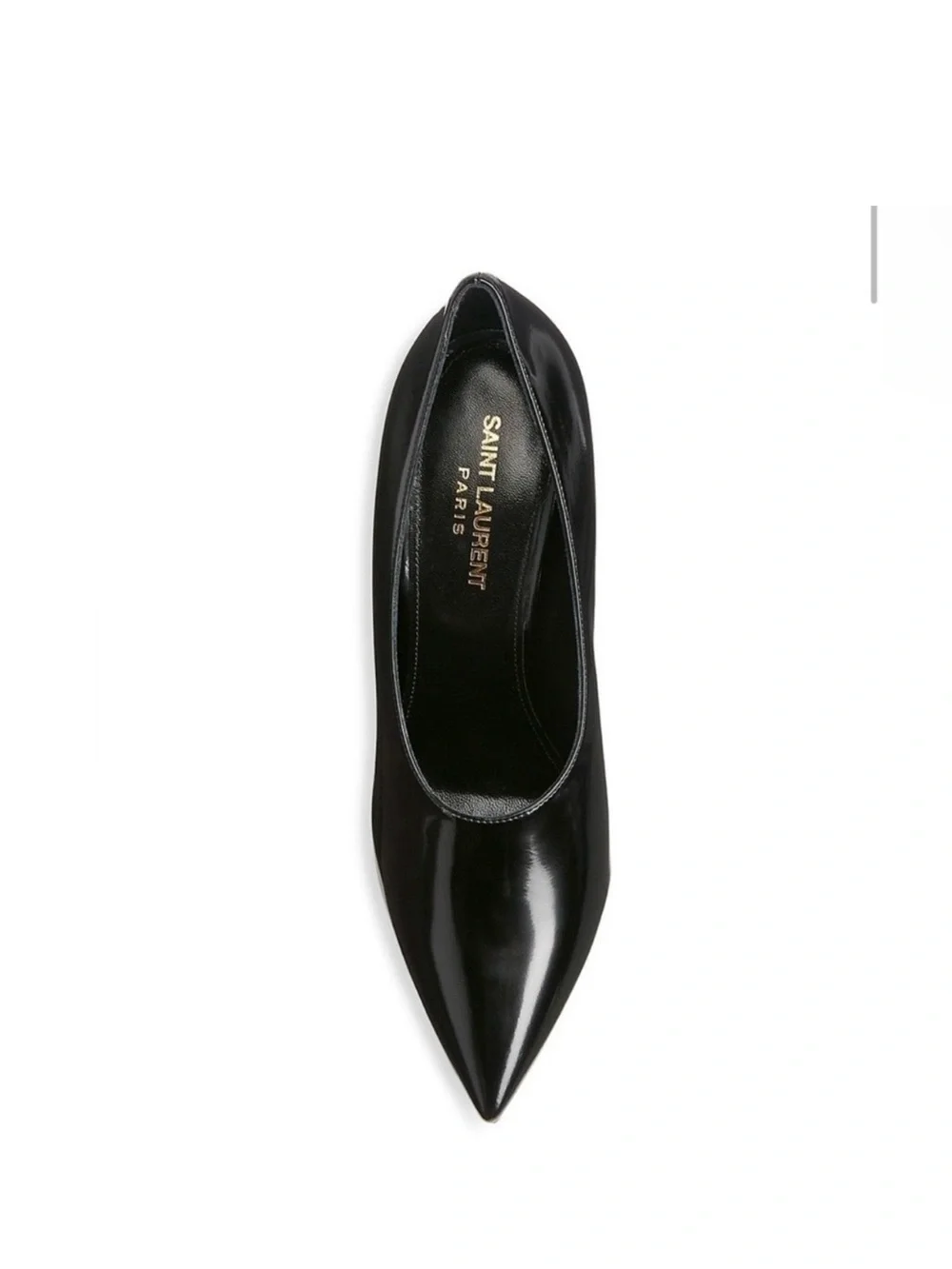 Saint Laurent Teddy Black Patent Pointed-Toe Stiletto Pump - Women - Picture 3 of 9